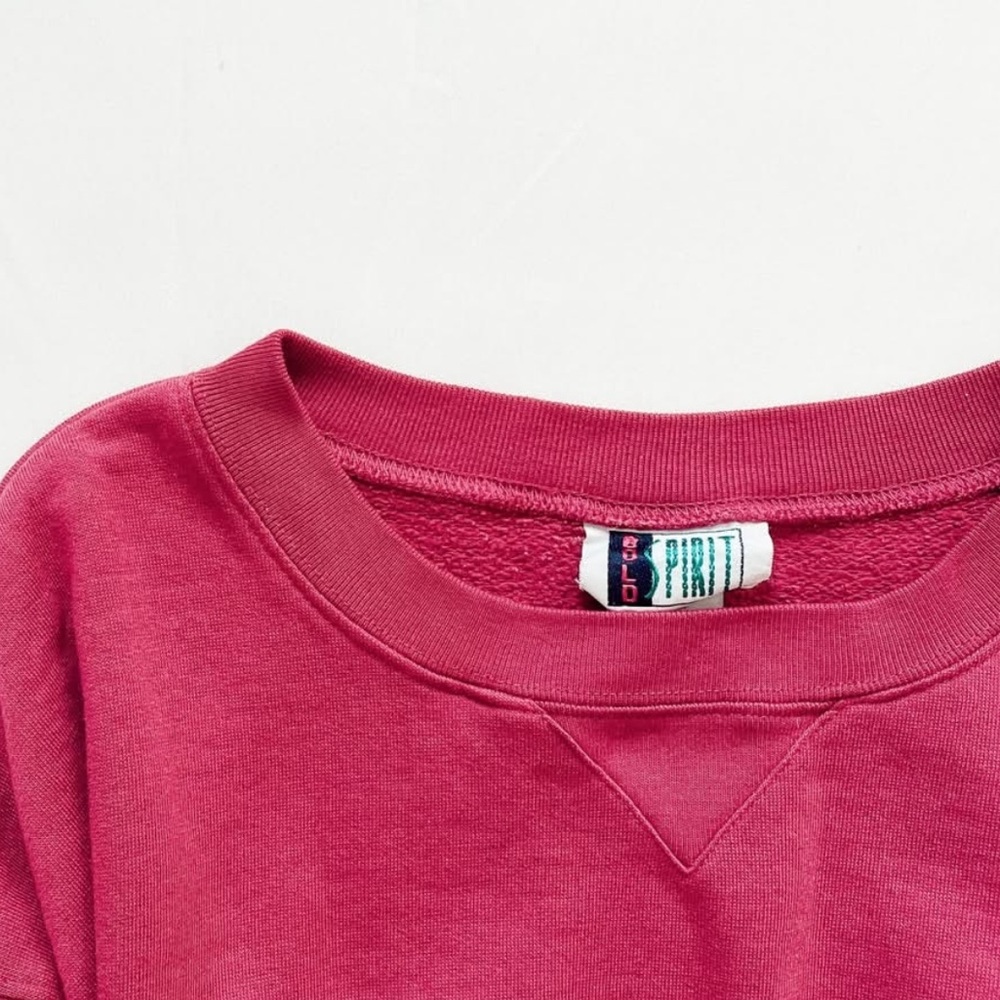 Vintage Bold Spirit Magenta Classic Solid Color Crewneck